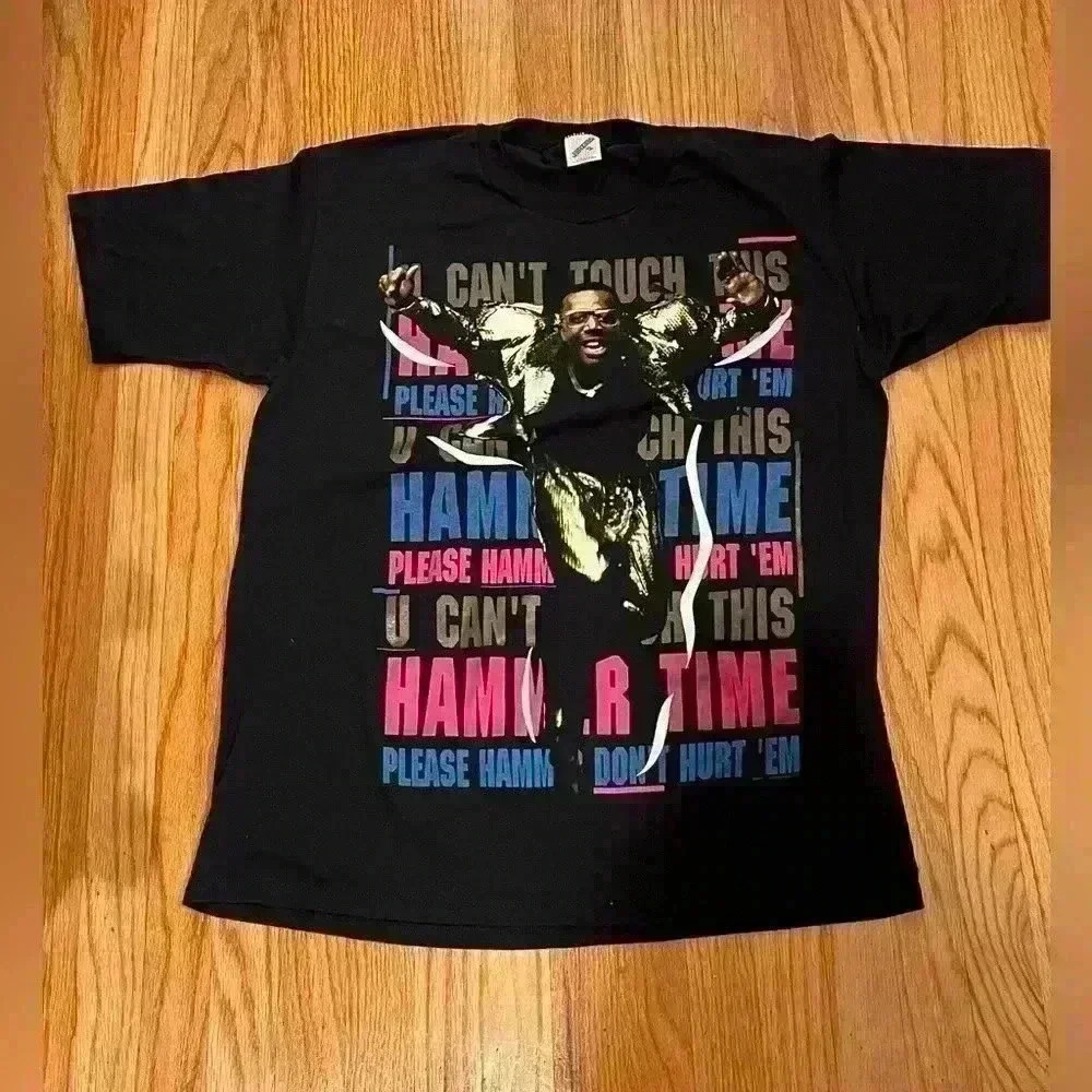 Vintage 1990 MC hammer can’t touch this t shirt bust it productions XL